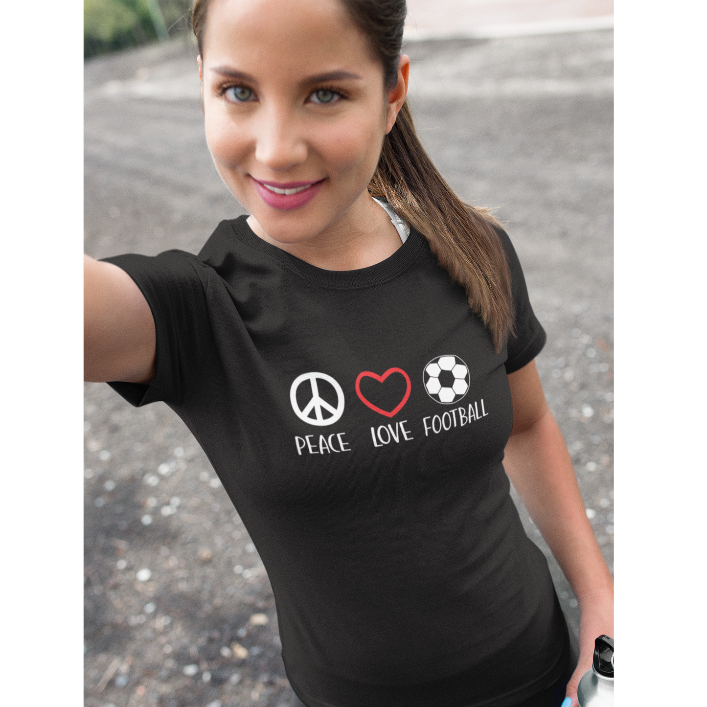 Shirt- Peace with red Heart